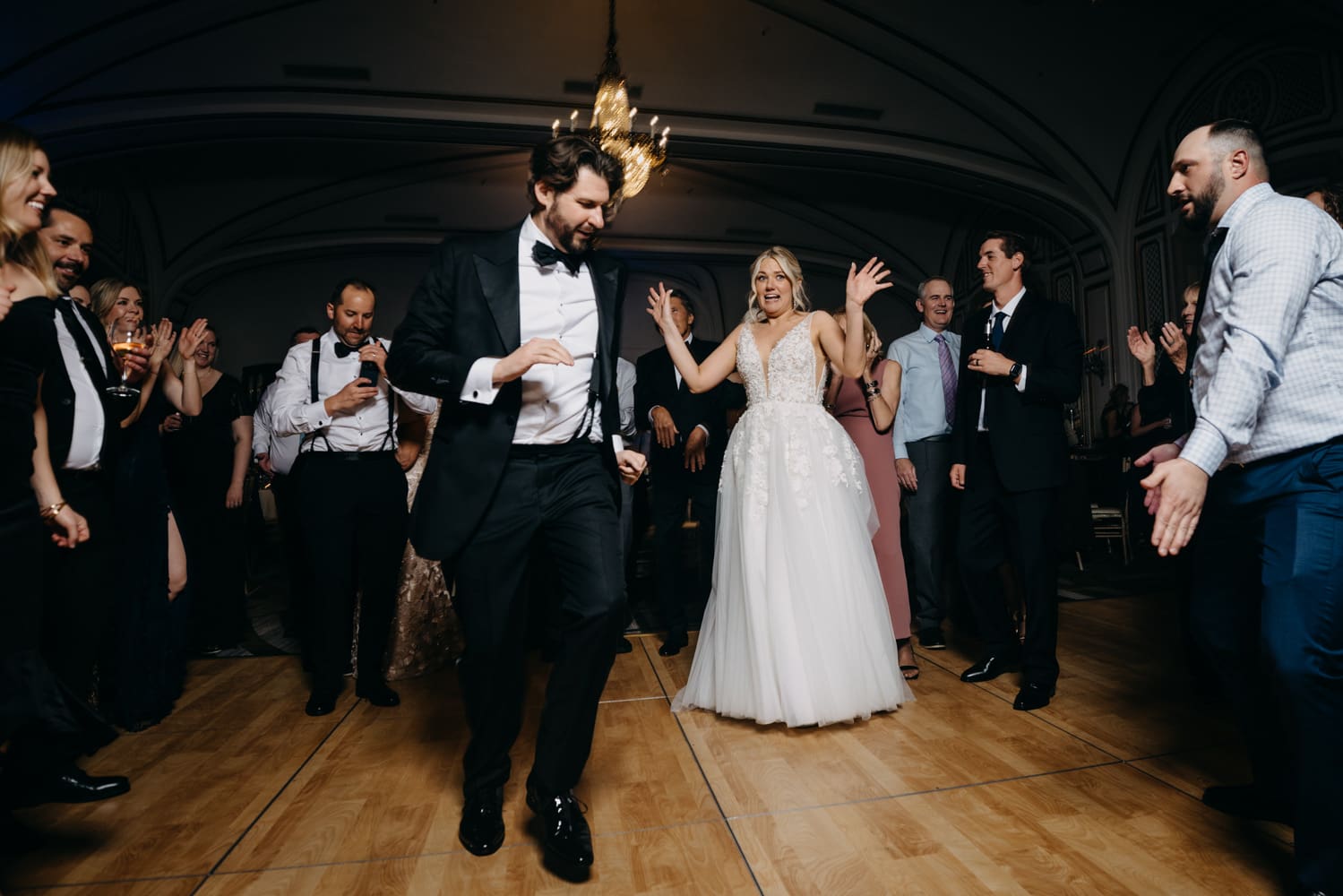 Wedding reception in the Ralston Room at the Palace Hotel San Francisco