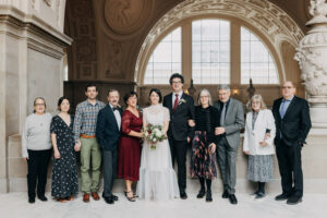 family photo fourth floor San Francisco City Hall wedding