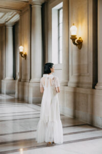 soft light stone floor window City Hall wedding