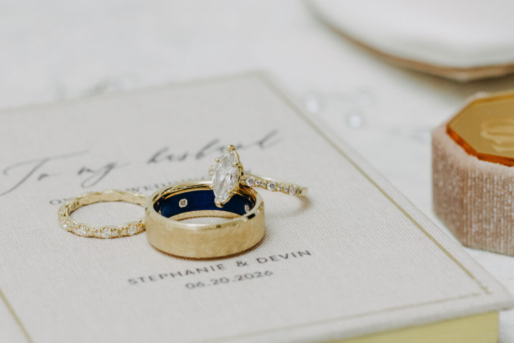 Bride's wedding details at Lavanda at Leal Vineyards