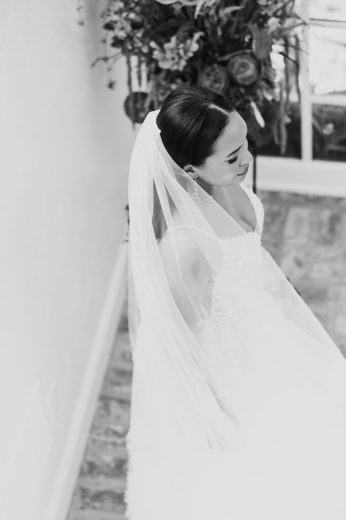 Black Bride in a Solange inspired portrait at Lavanda at Leal Vineyards